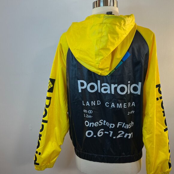 Polaroid Womens Black Yellow Windbreaker Instant 320 Land Camera Jacket - Small - Picture 5 of 6